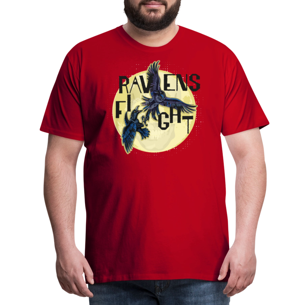 Männer Premium T-Shirt mit RAVENS FIGHT PRINT - Rot