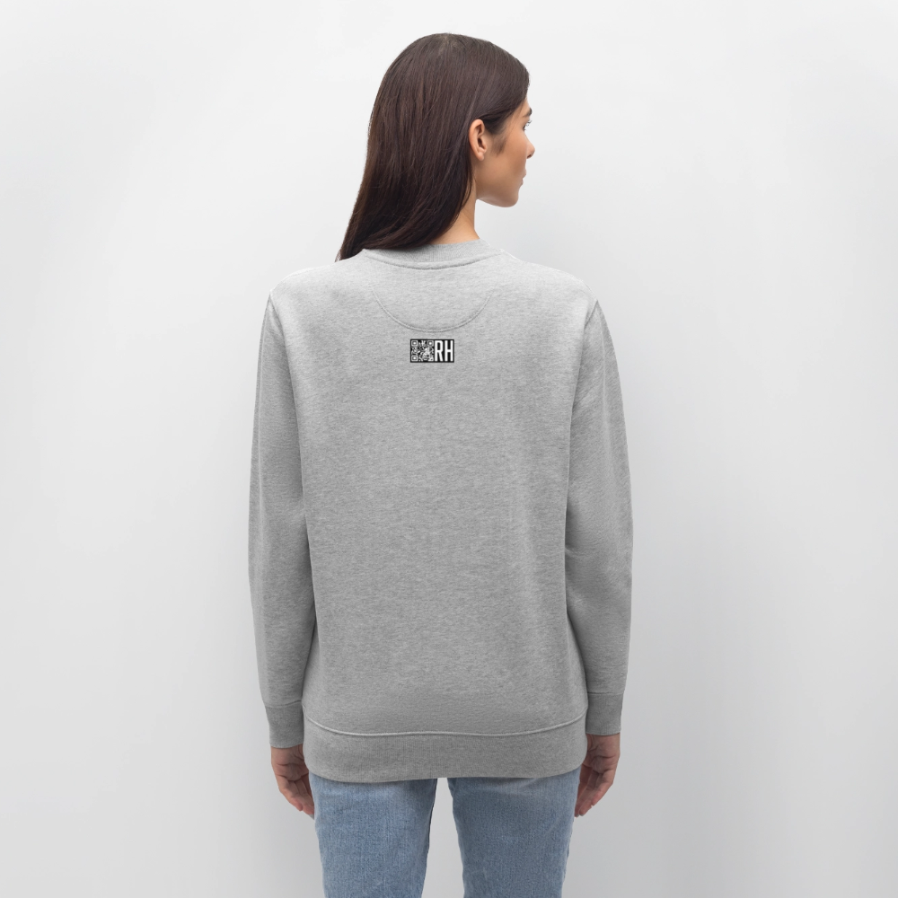 Unisex Bio-Sweatshirt mit TUSCHEMÄNNCHEN PRINT - Grau meliert