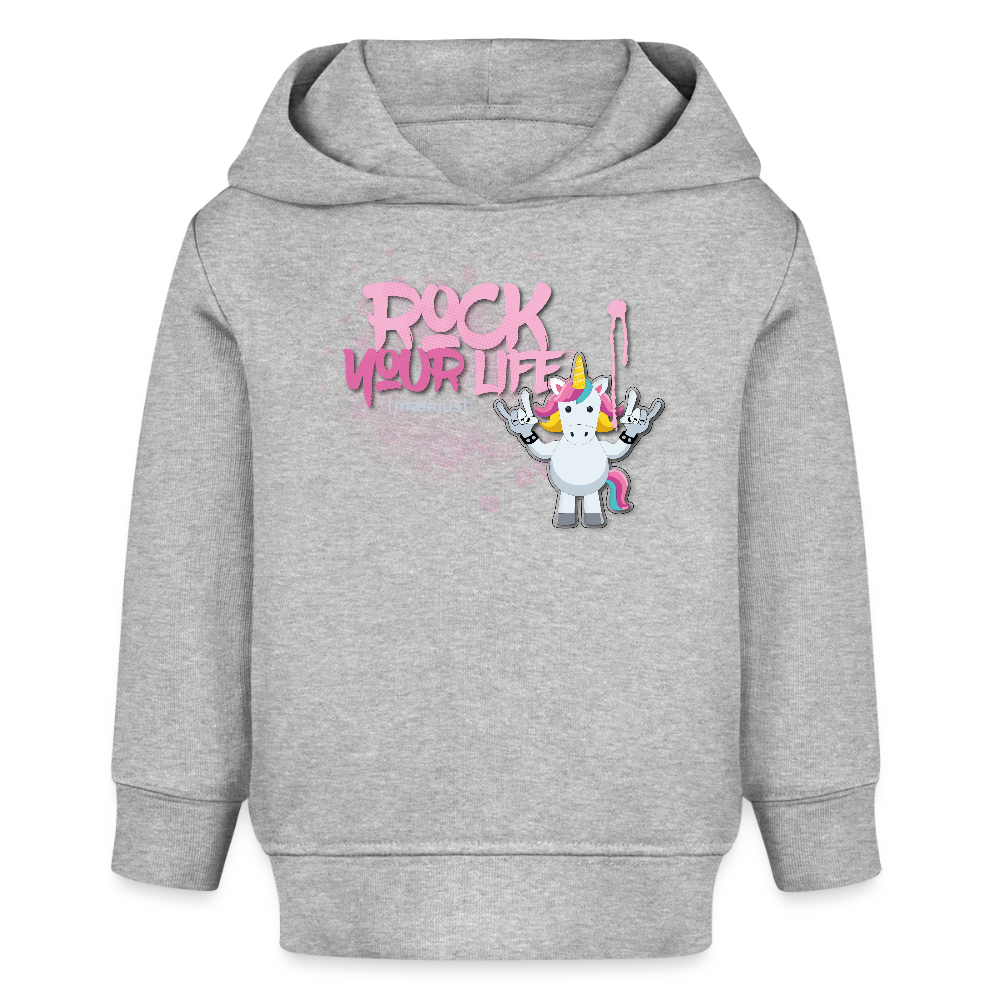 MNJS KIDS Bio Hoodie mit ROCK YOUR LIFE PRINT - Grau meliert