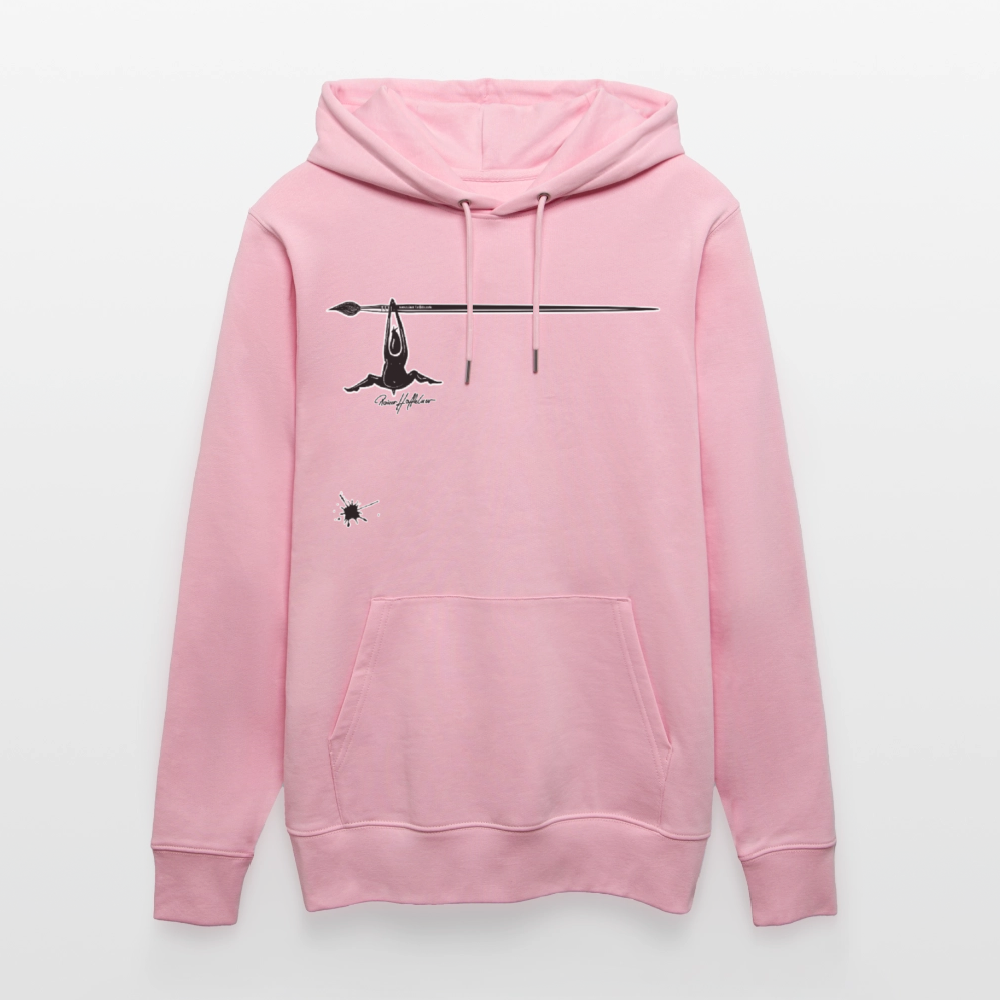 Unisex Hoodie mit TUSCHEMÄNNCHEN PRINT - Hellrosa