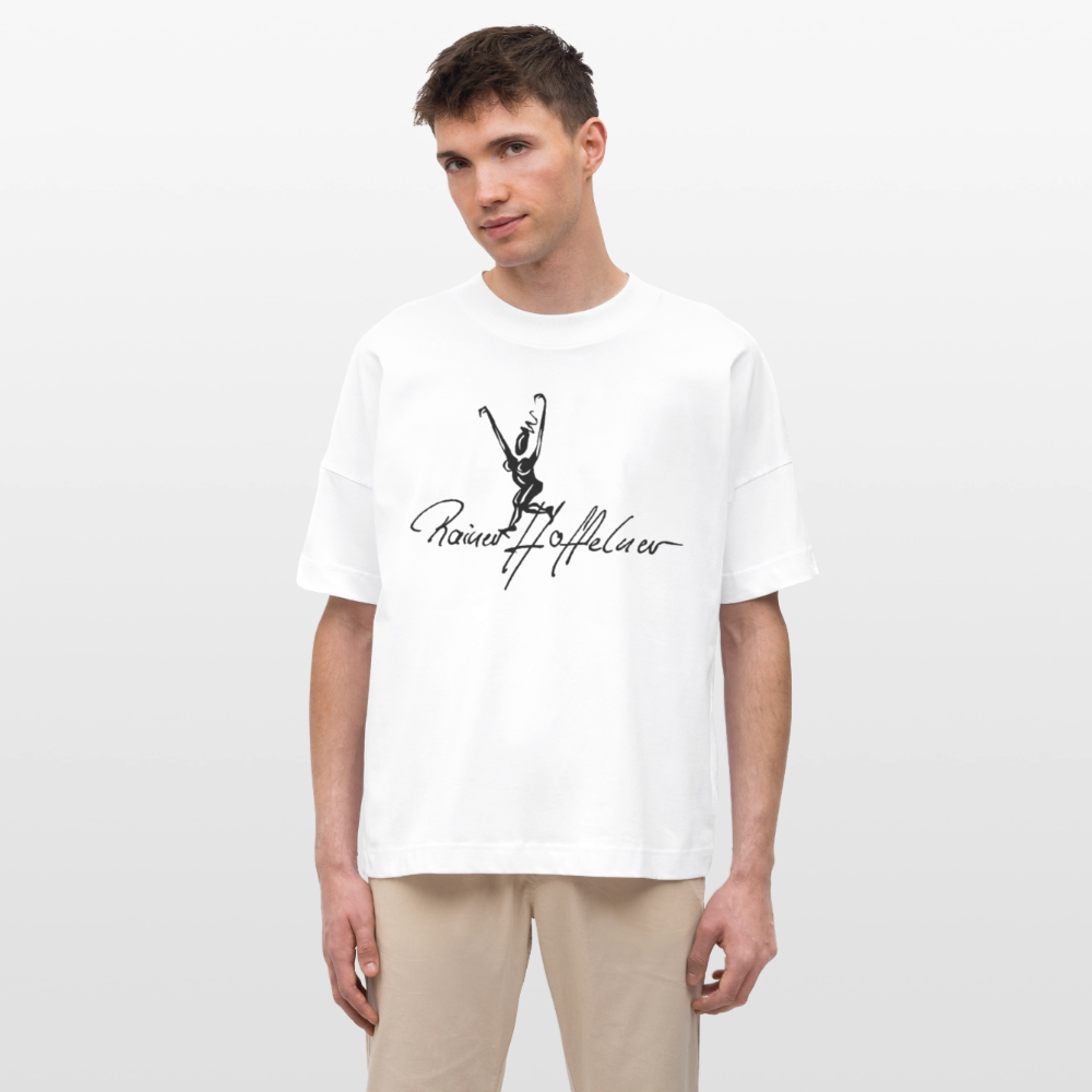 Oversized Unisex T-Shirt mit TUSCHEWEIBCHEN PRINT - Weiß