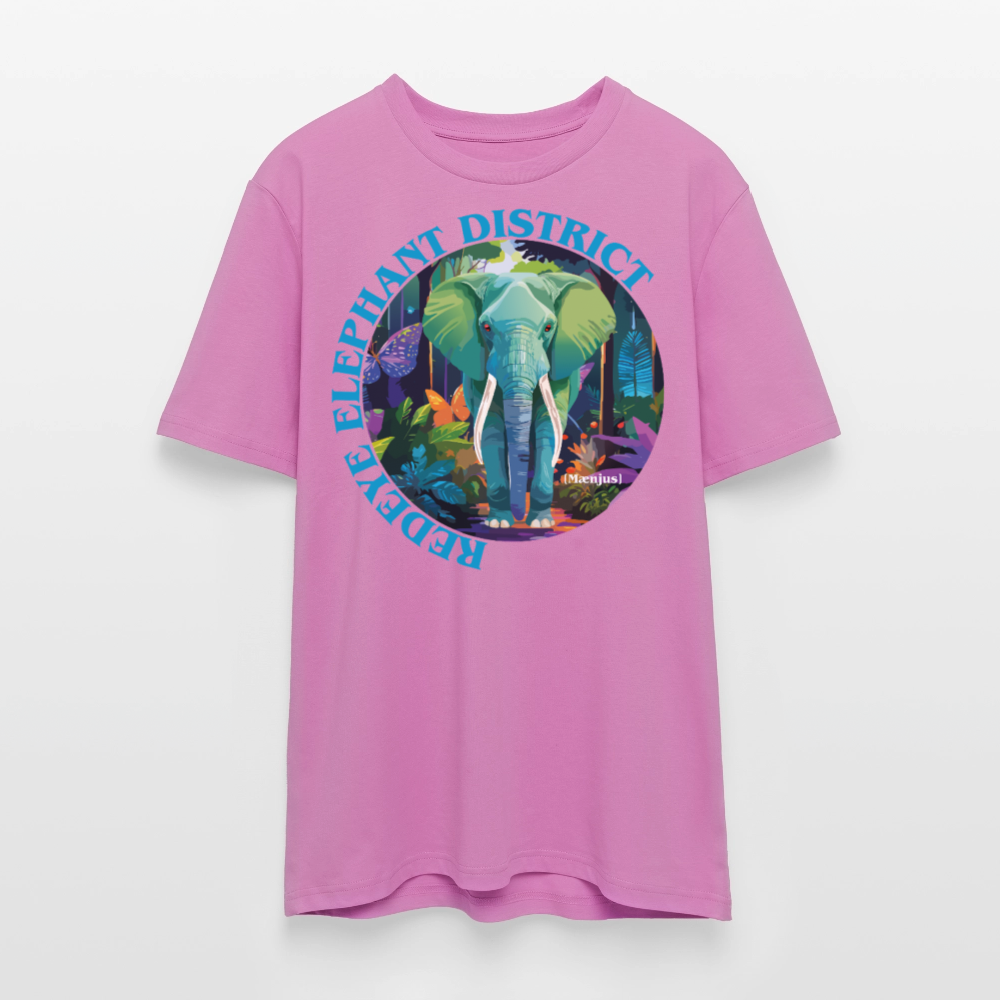 Unisex Bio-T-Shirt mit REDEYE ELEPHANT DISTRICT PRINT Vorderseite - Pink