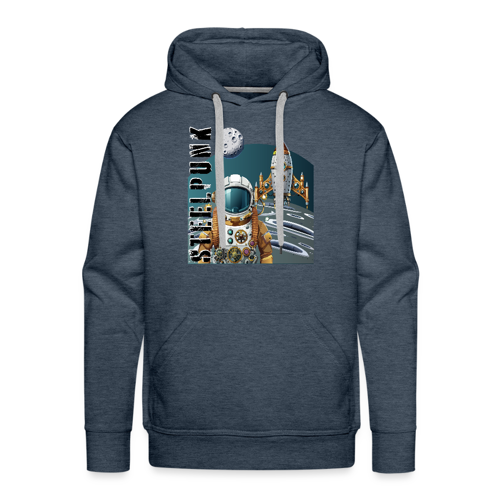 Männer Premium Hoodie mit STEELPUNK PRINT - Jeansblau