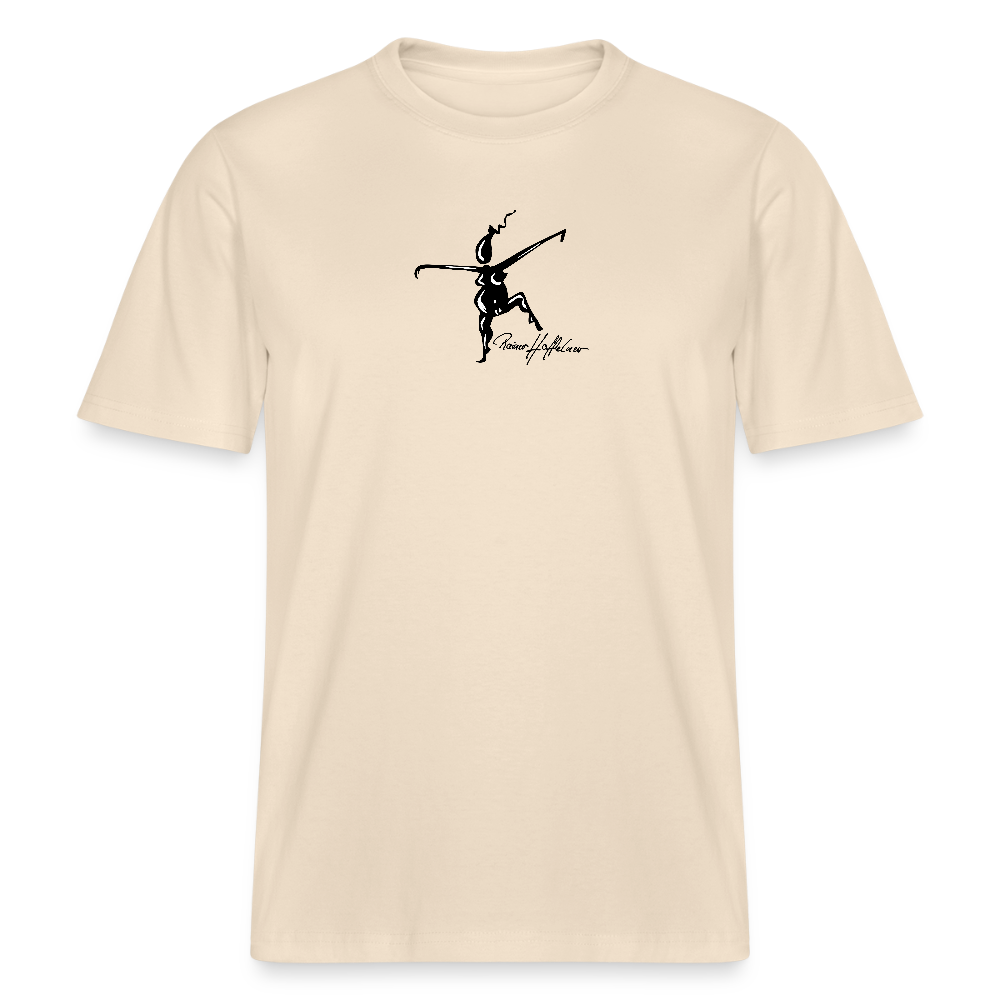 Unisex Bio-T-Shirt mit TUSCHEWEIBCHEN PRINT - Weißgrau