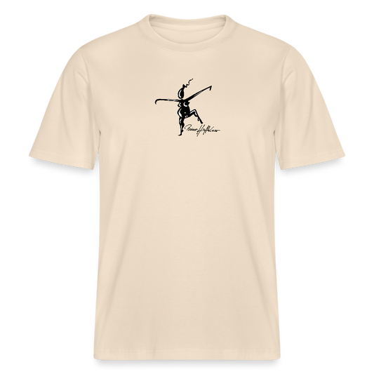 Unisex Bio-T-Shirt mit TUSCHEWEIBCHEN PRINT - Weißgrau