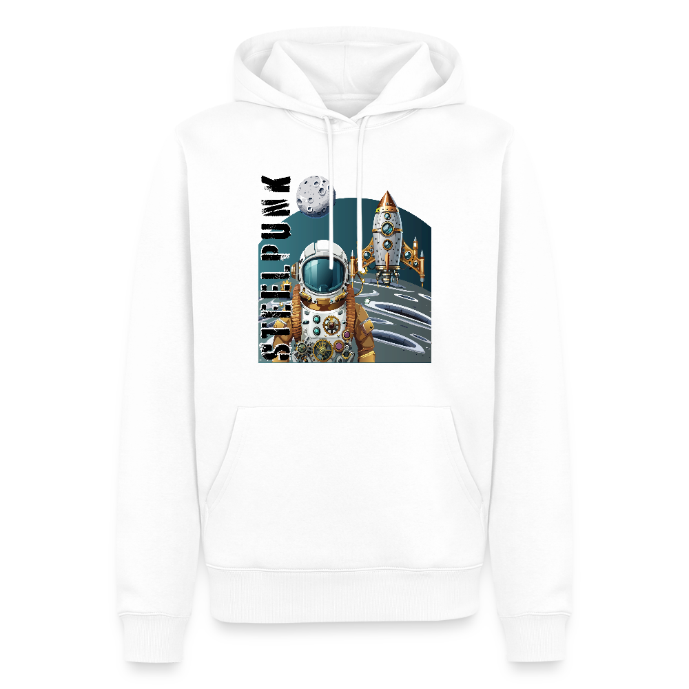 Männer Premium Hoodie mit STEELPUNK PRINT - Weiß