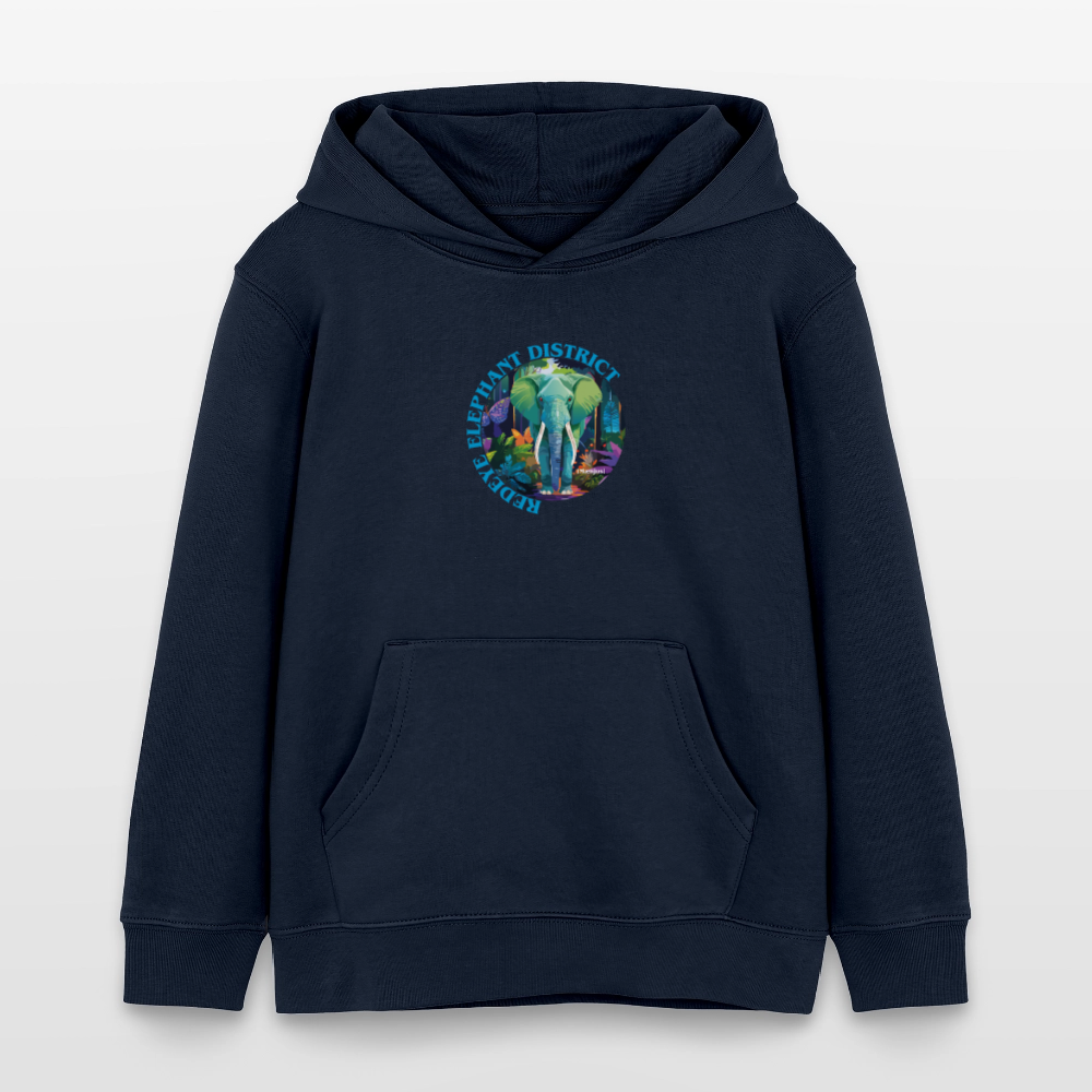 MNJS KIDS Bio-Hoodie mit REDEYE ELEPHANT DISTRICT PRINT - Navy