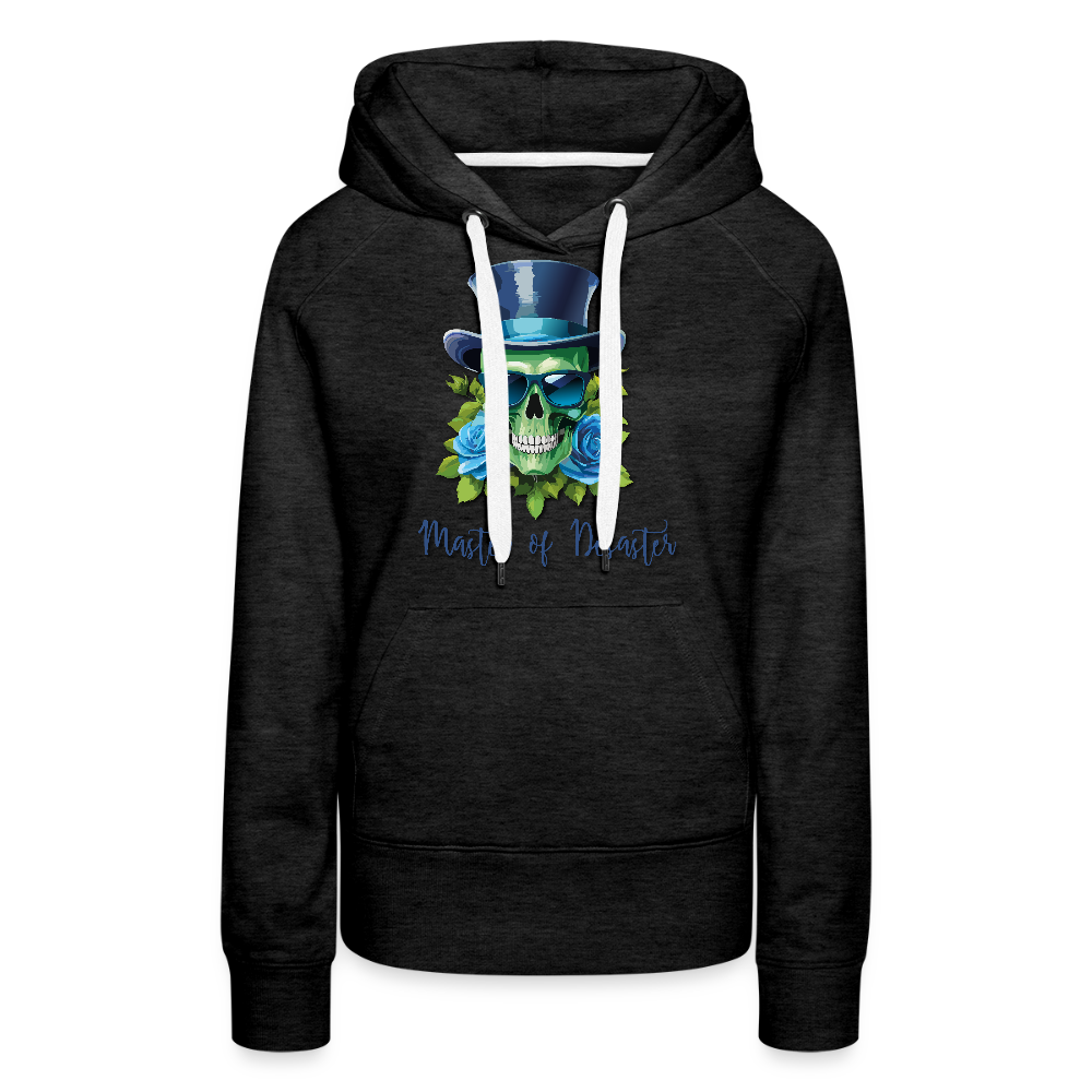 Frauen Premium Hoodie mit MASTER OF DESASTER SKULL PRINT - Anthrazit