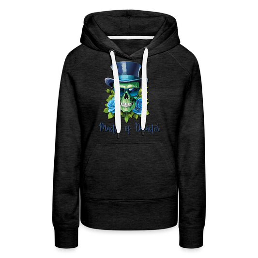 Frauen Premium Hoodie mit MASTER OF DESASTER SKULL PRINT - Anthrazit