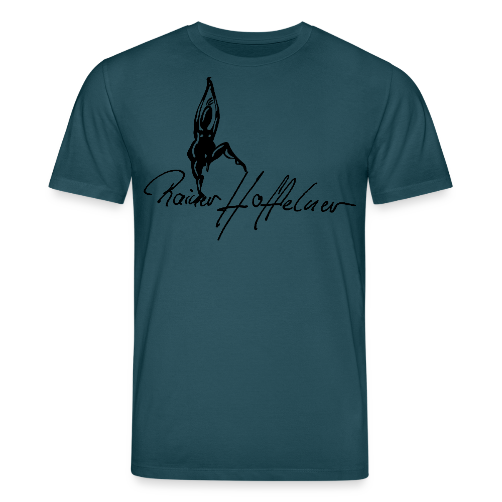 Unisex Bio-T-Shirt mit TUSCHEMÄNNCHEN PRINT - Dunkles Petrol