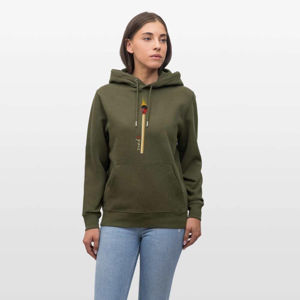 Unisex Hoodie mit zündX PRINT - Khaki Grün