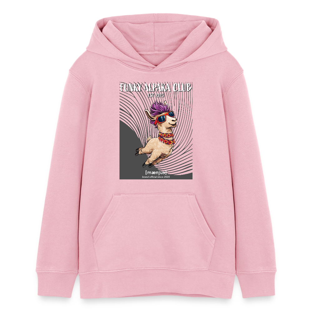 MNJS TEENS Bio-Hoodie mit FUNKY ALPAKA CLUB PRINT - Hellrosa