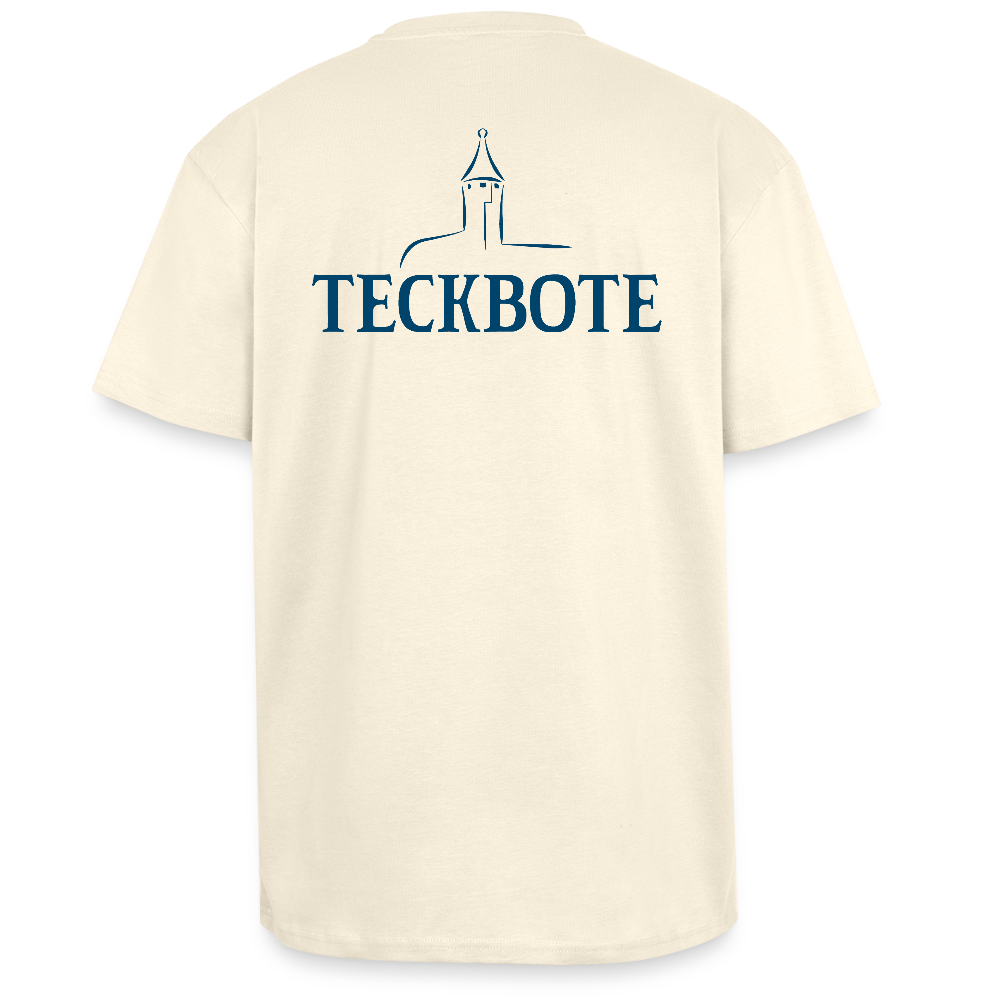 Heavy Oversize T-Shirt mit TECKBOTE PRINT - Creme