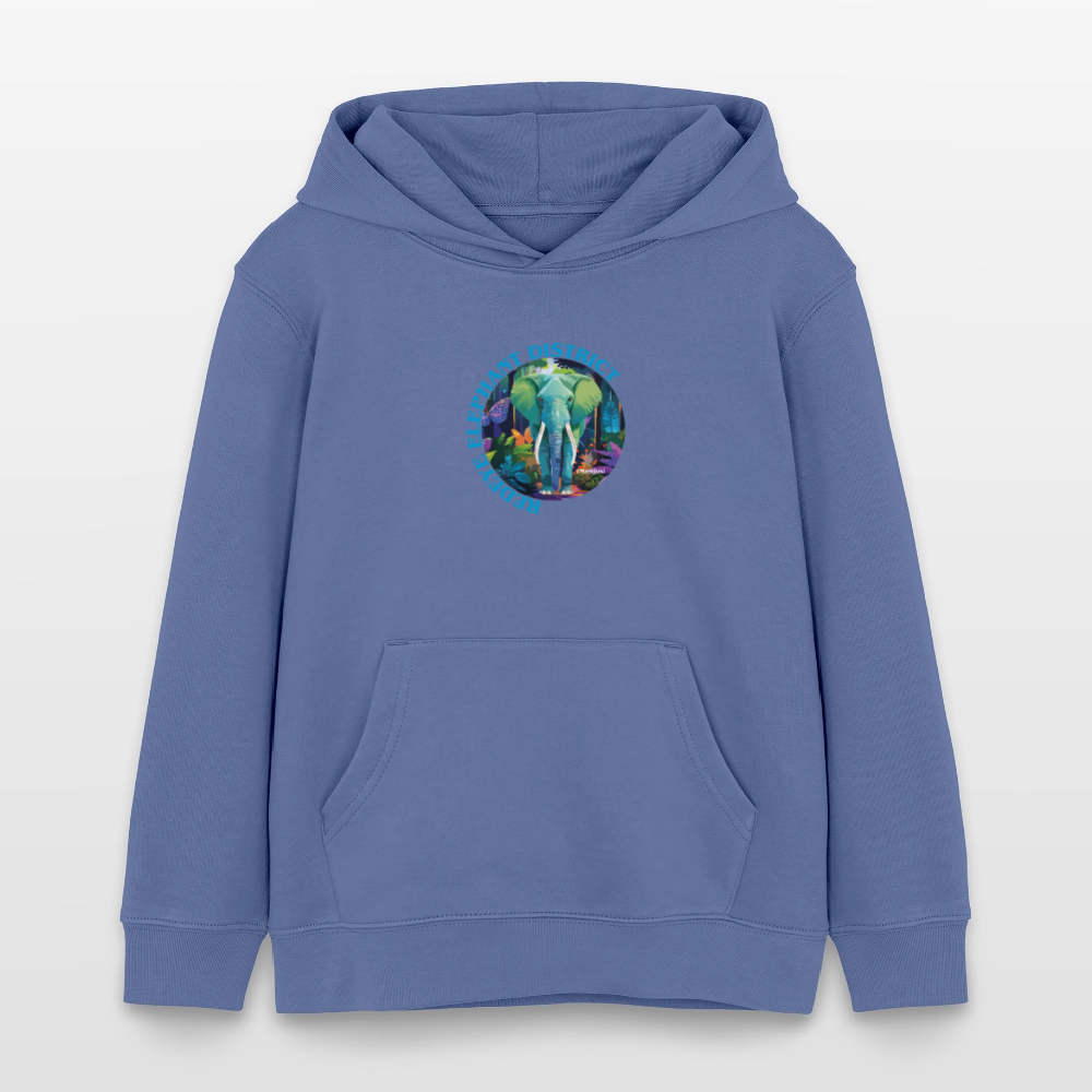 MNJS KIDS Bio-Hoodie mit REDEYE ELEPHANT DISTRICT PRINT - Blau