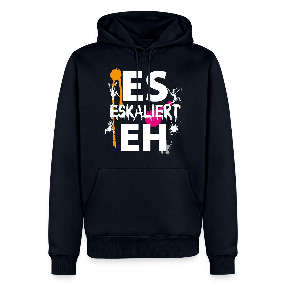 Männer Premium Hoodie mit ES ESKALIERT EH PRINT - Navy