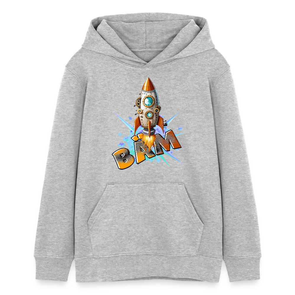 MNJS TEENS Bio-Hoodie mit BÄM PRINT - Grau meliert