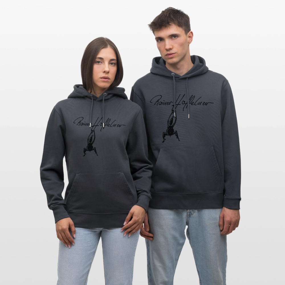 Unisex Bio-Hoodie mit TUSCHEMÄNNCHEN PRINT - Indigoblau