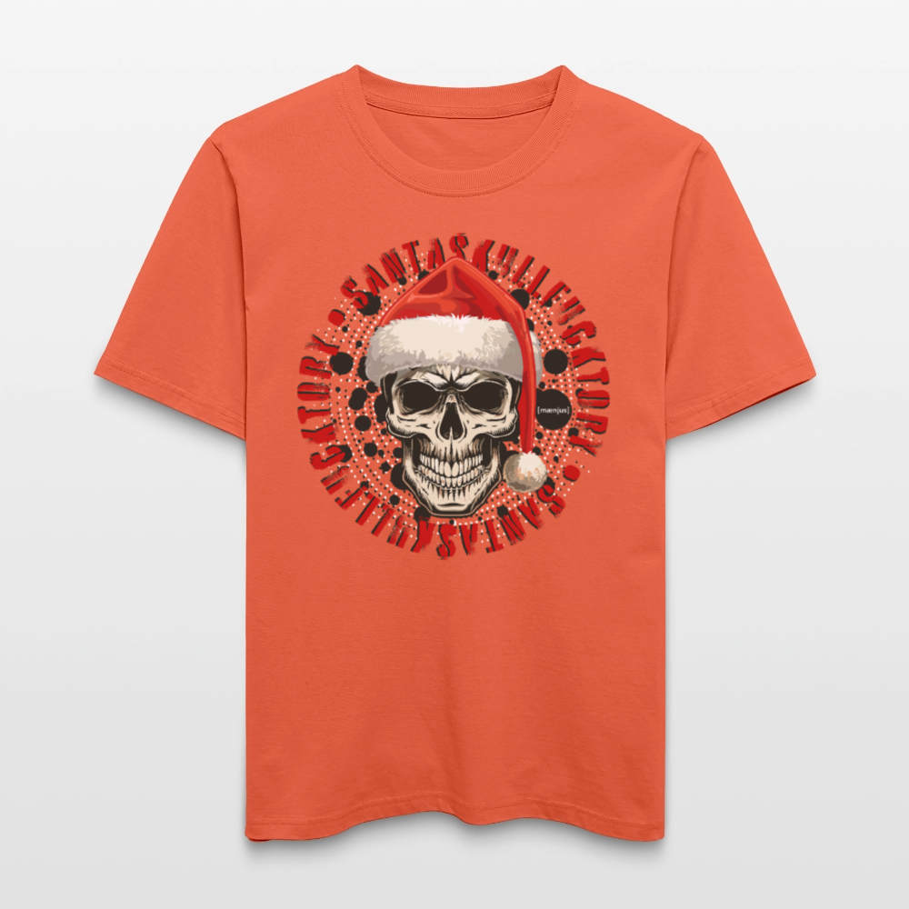 Unisex Bio-T-Shirt mit SANTASKULL FUCKTORY PRINT - Hellrot