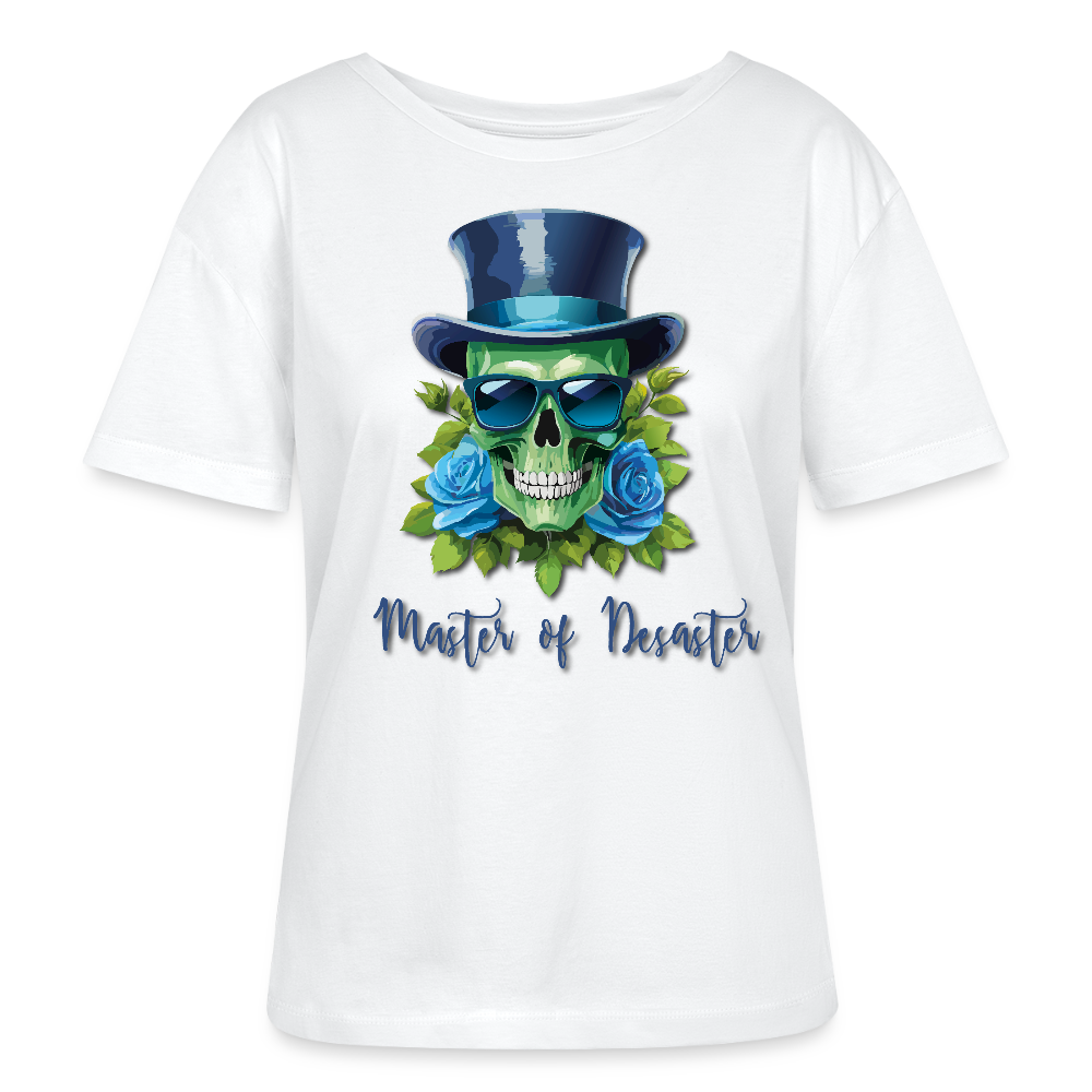 Frauen T-Shirt mit MASTER OF DESASTER SKULL PRINT - Weiß