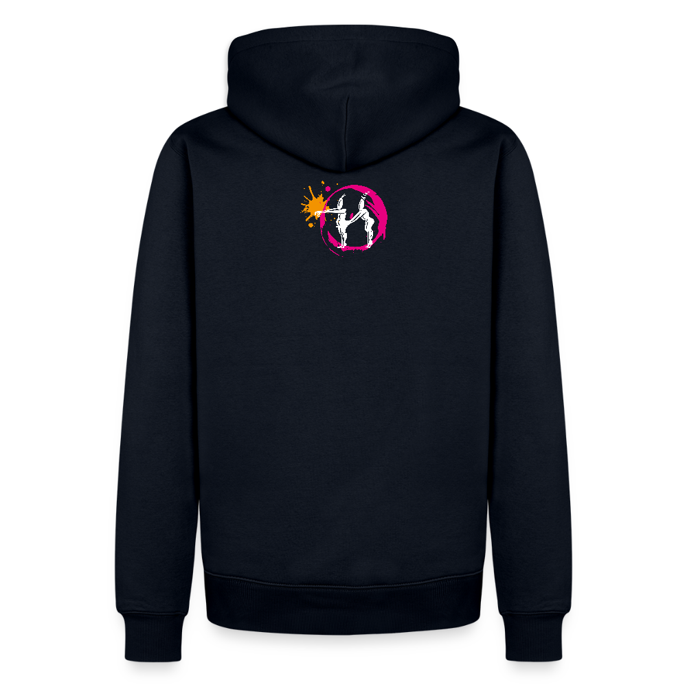 Männer Premium Hoodie mit ES ESKALIERT EH PRINT - Navy