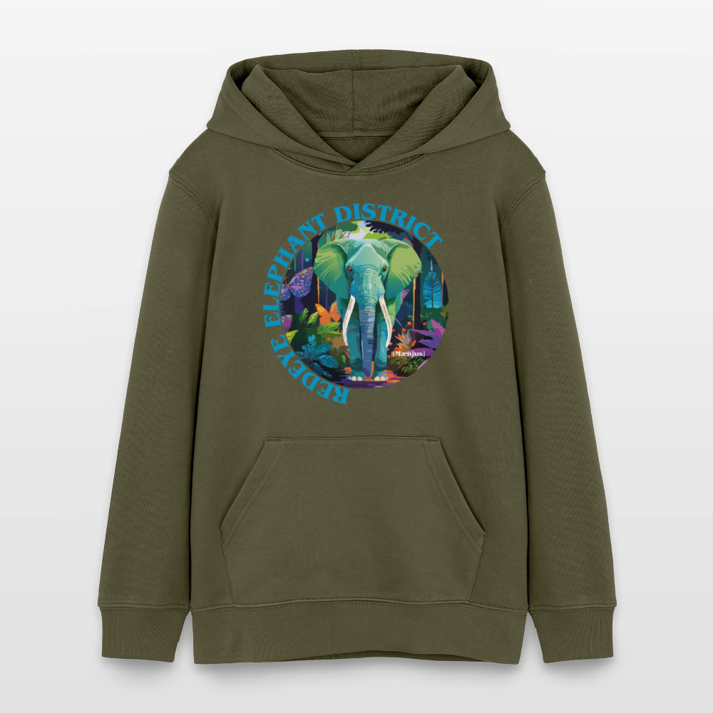 MNJS TEENS Bio-Hoodie mit REDEYE ELEPHANT DISTRICT PRINT - Khaki