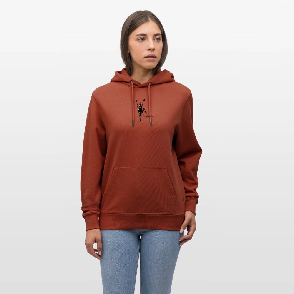 Unisex Bio-Hoodie mit TUSCHEMÄNNCHEN PRINT - Terrakotta