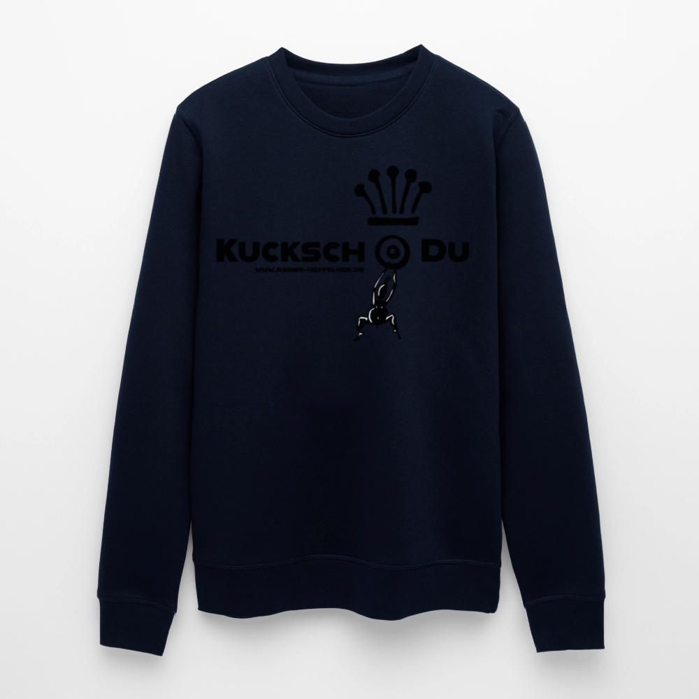 Unisex Bio-Sweatshirt mit KUCKSCH DU PRINT - Navy