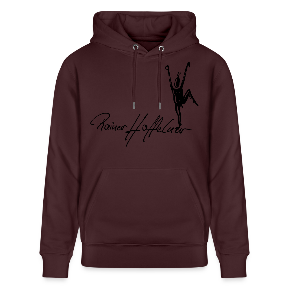 Unisex Bio-Hoodie mit TUSCHEMÄNNCHEN PRINT - Maroon