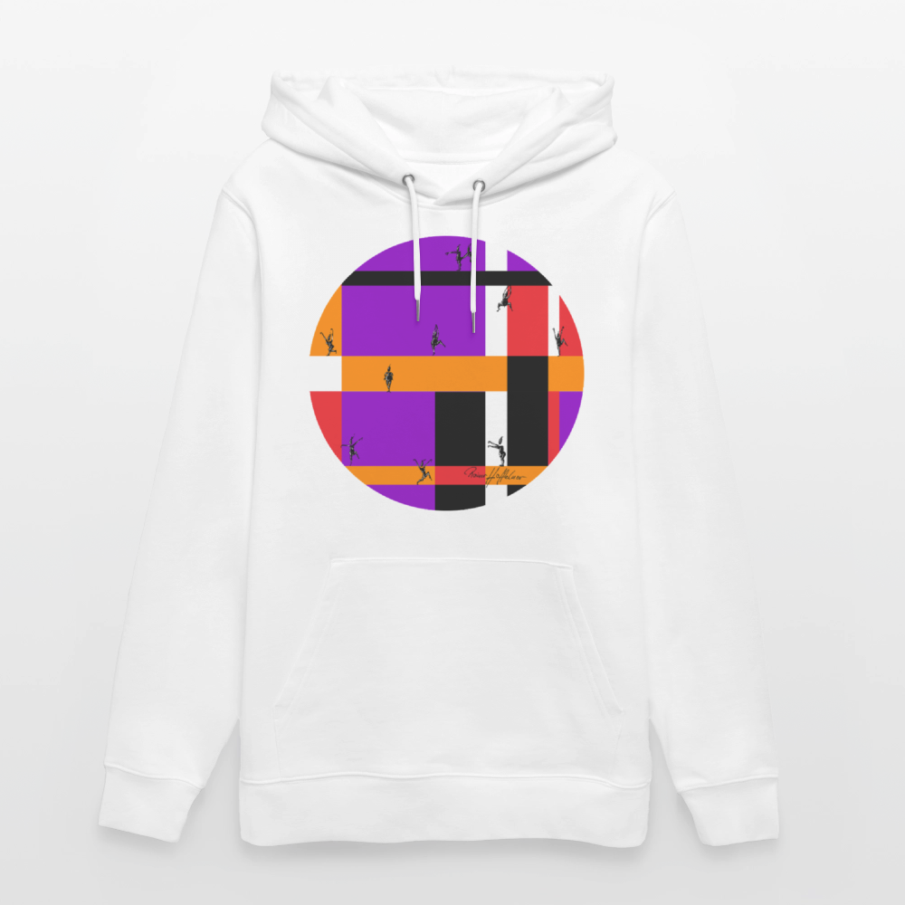 Unisex Bio-Hoodie mit TUSCHEMÄNNCHEN PRINT - Weiß