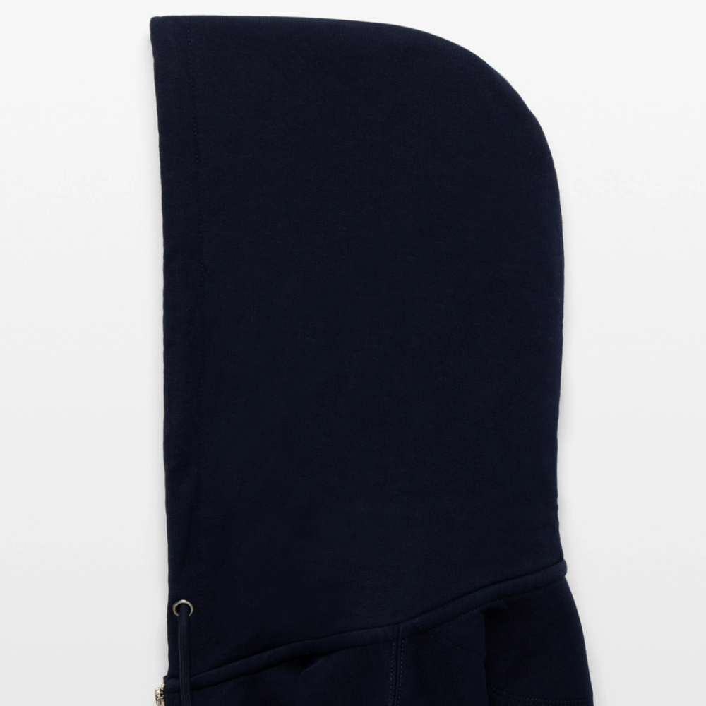 Unisex Bio-Kapuzenjacke mit DELICATEZZA PRINT Rückseite - Navy