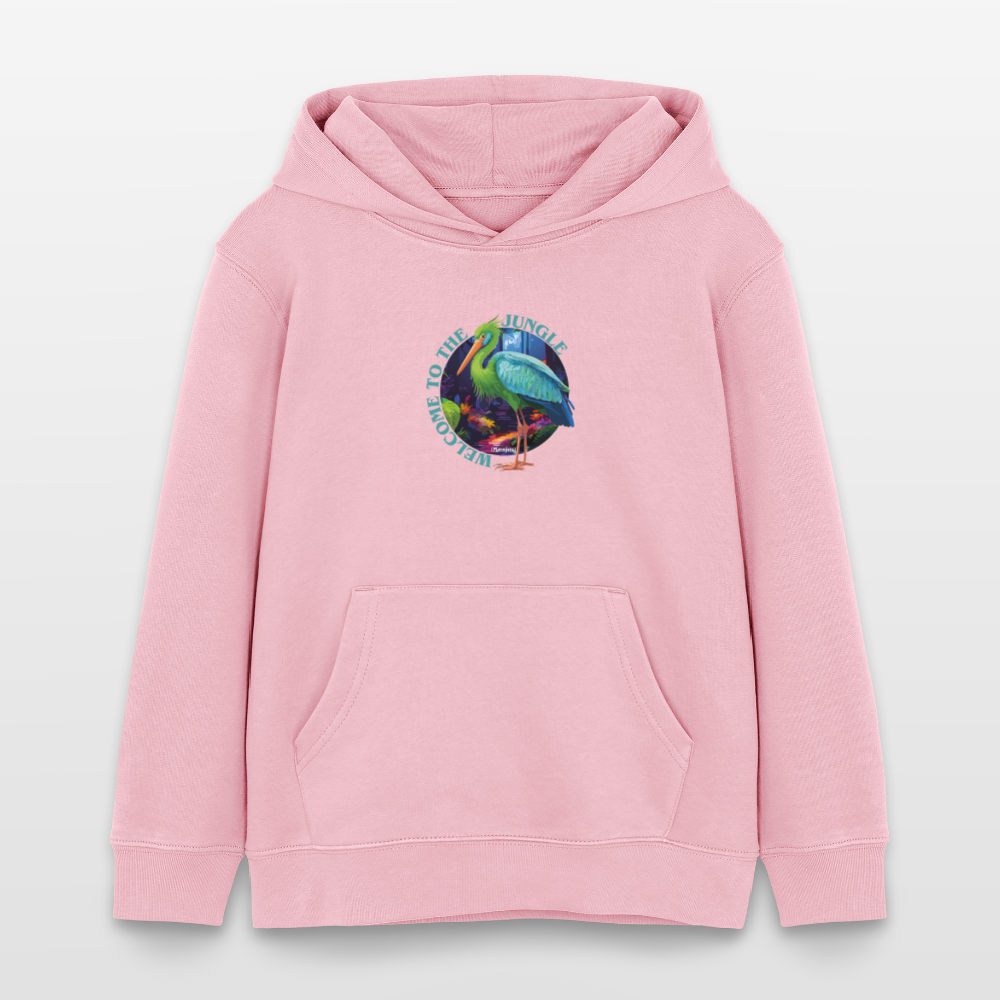 MNJS KIDS Bio-Hoodie mit WELCOME TO THE JUNGLE PRINT - Hellrosa