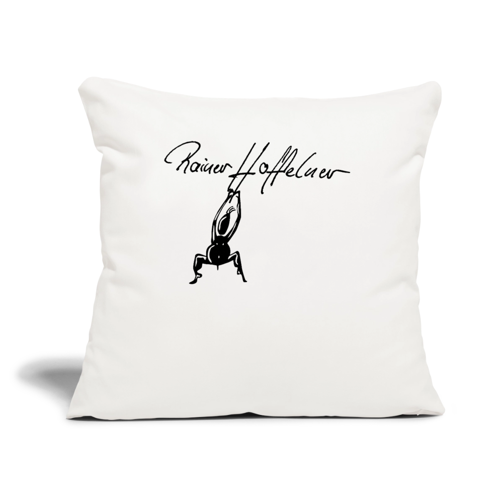 Sofakissenbezug 44 x 44 cm mit TUSCHEMÄNNCHN PRINT - Naturweiß