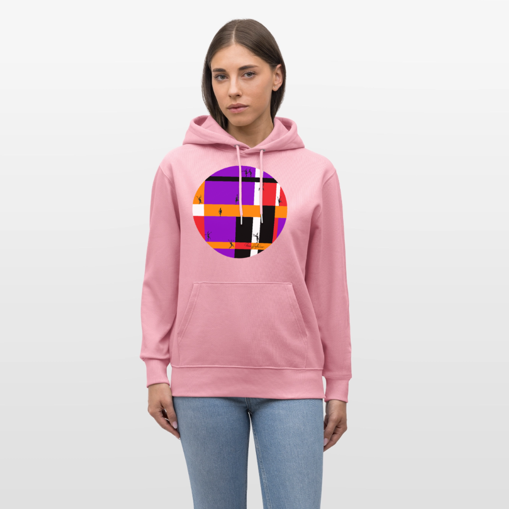 Unisex Bio-Hoodie mit TUSCHEMÄNNCHEN PRINT - Lila Traum