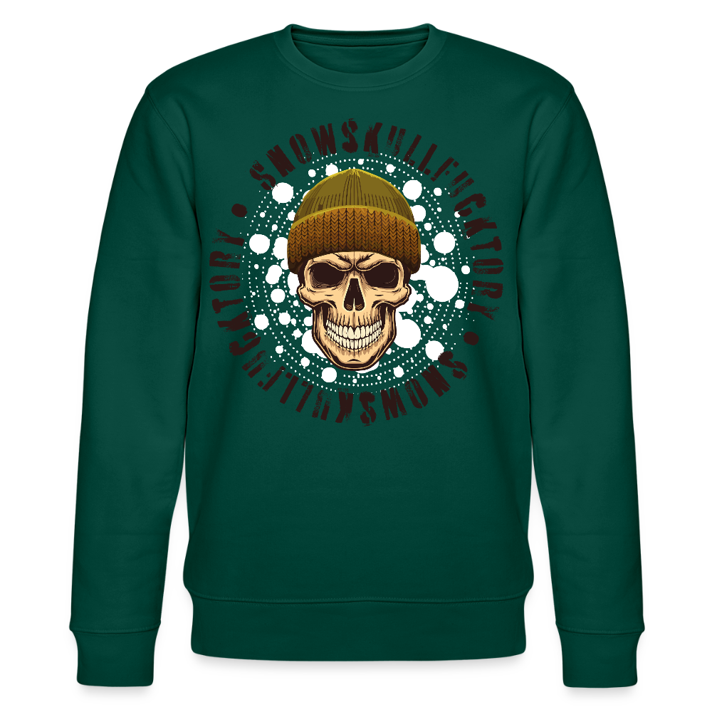 Unisex Bio-Sweatshirt mit SNOWSKULL PRINT - Forest