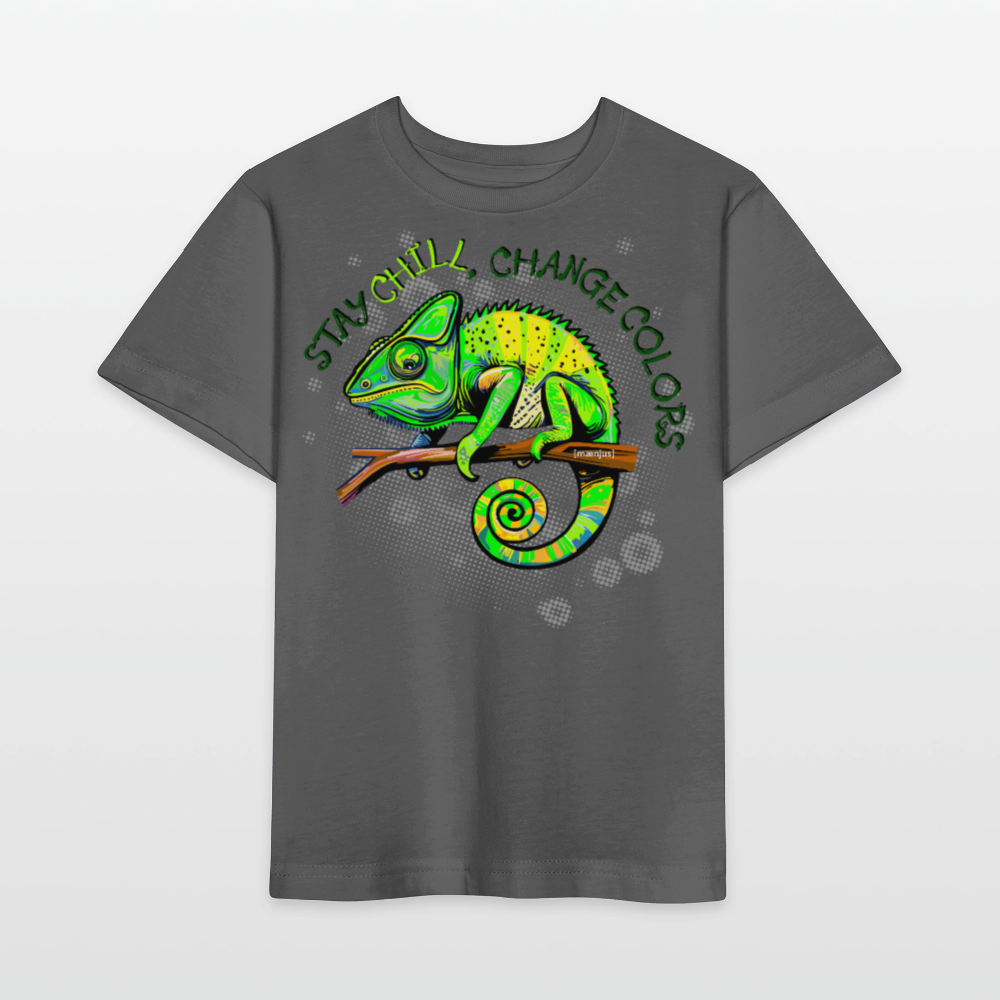MNJS KIDS Bio T-Shirt mit CAMAELEON PRINT - Anthrazit