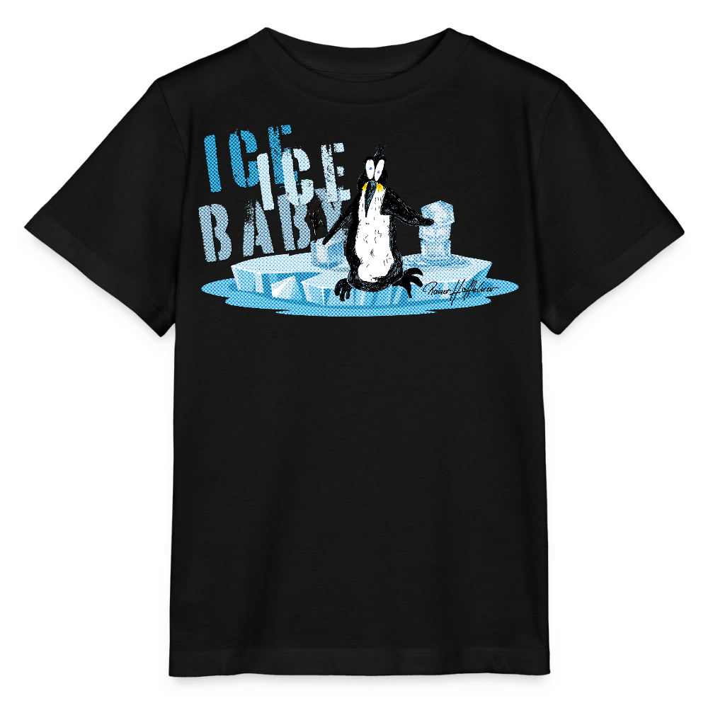 MNJS KIDS Bio T-Shirt mit ICE ICE BABY PRINT - Schwarz