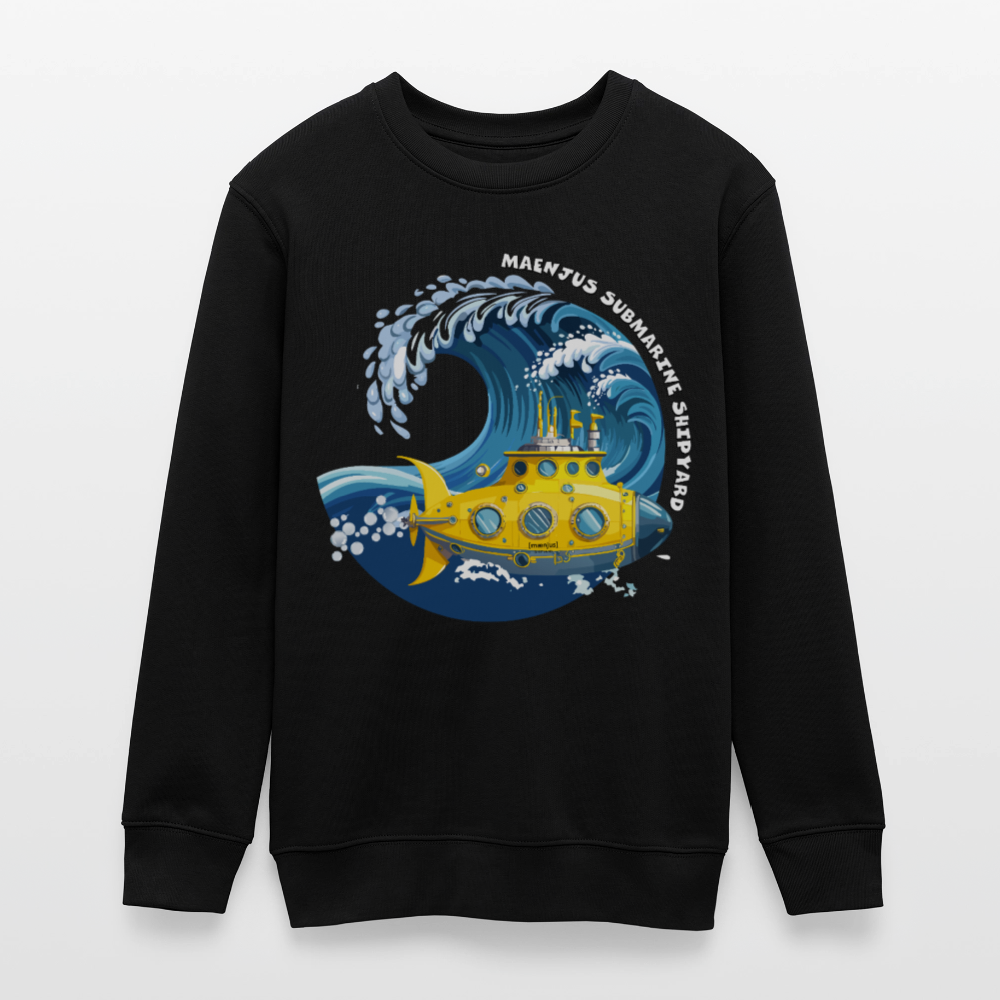 MNJS TEENS Bio Sweatshirt mit SUBMARINE SHIPYARD PRINT - Schwarz