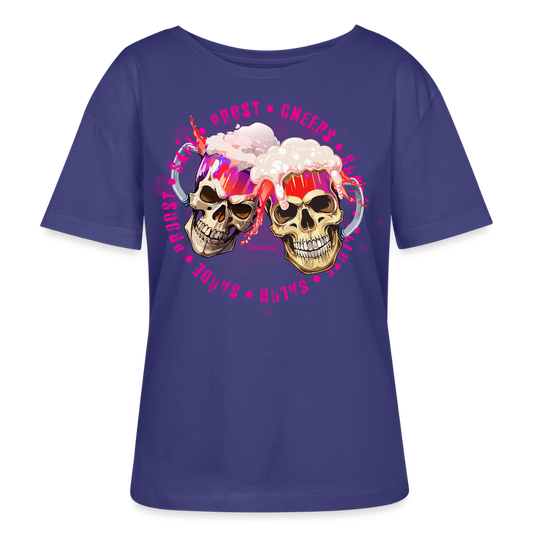 Frauen T-Shirt mit OKTOBERFEST SKULL GIRL PRINT - Dämmerung