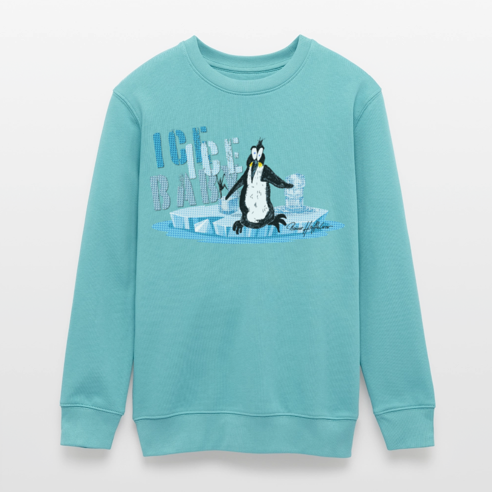 MNJS TEENS Bio Sweatshirt mit ICE ICE BABY PRINT - Pastelltürkis