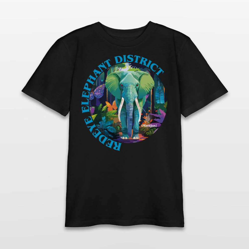 MNJS TEENS Bio T-Shirt mit REDEYE ELEPHANT DISTRICT PRINT - Schwarz