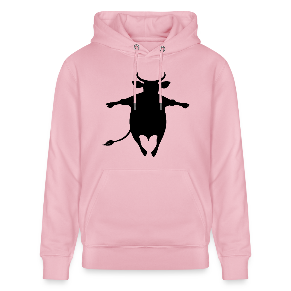Unisex Hoodie mit HAPPY COW PRINT - Hellrosa