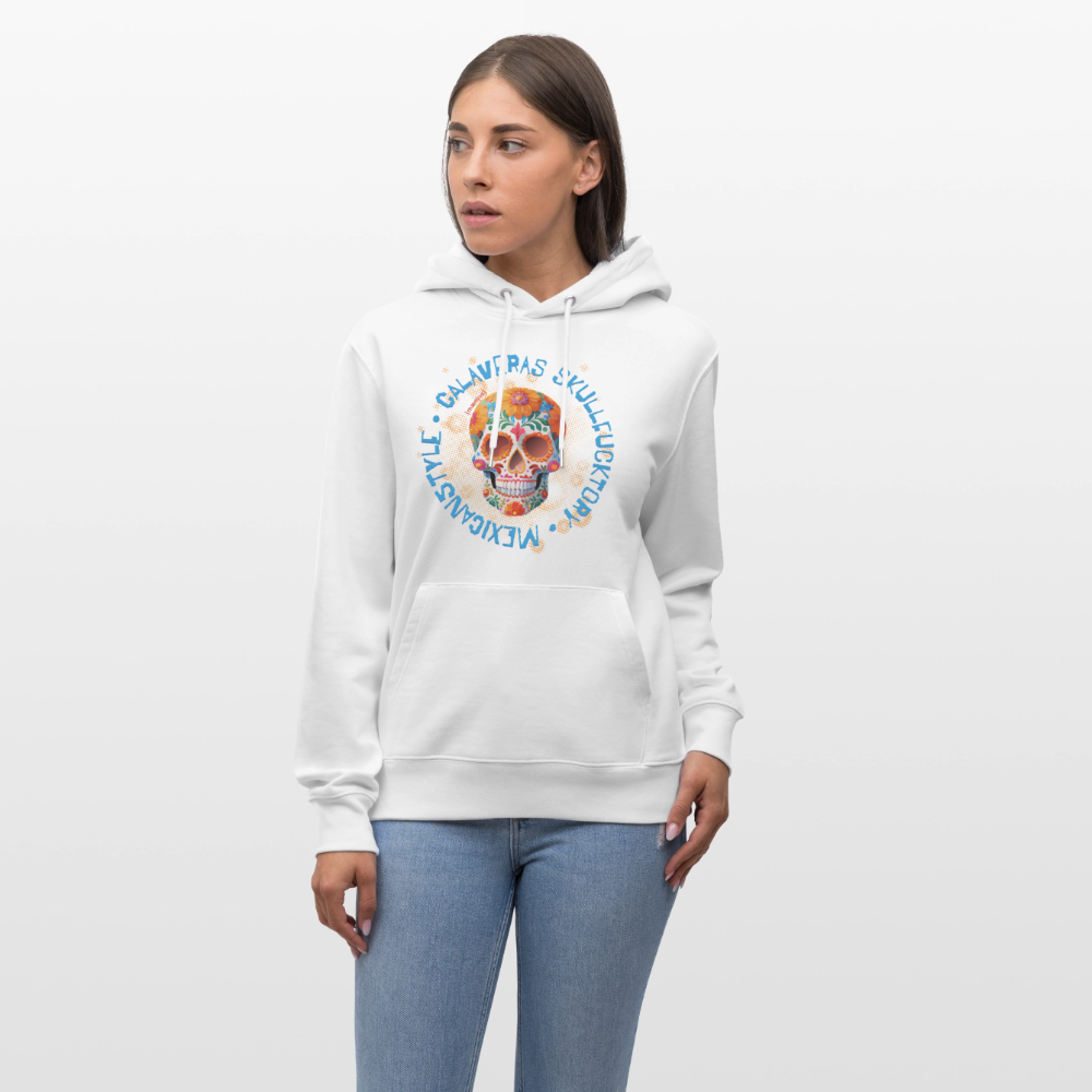 Unisex Hoodie mit CALAVERAS MEXICANSTYLE PRINT - Weiß