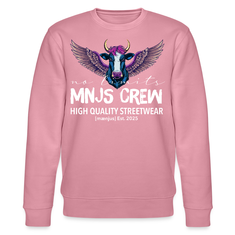 Unisex Bio-Sweatshirt mit MNJS CREW no limits PRINT - Lila Traum