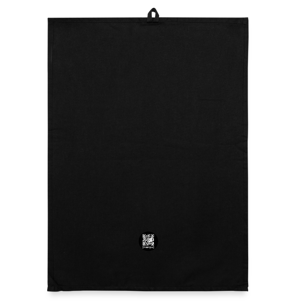 Organic Geschirrtuch mit SANTASKULL FUCKTORY PRINT - Schwarz