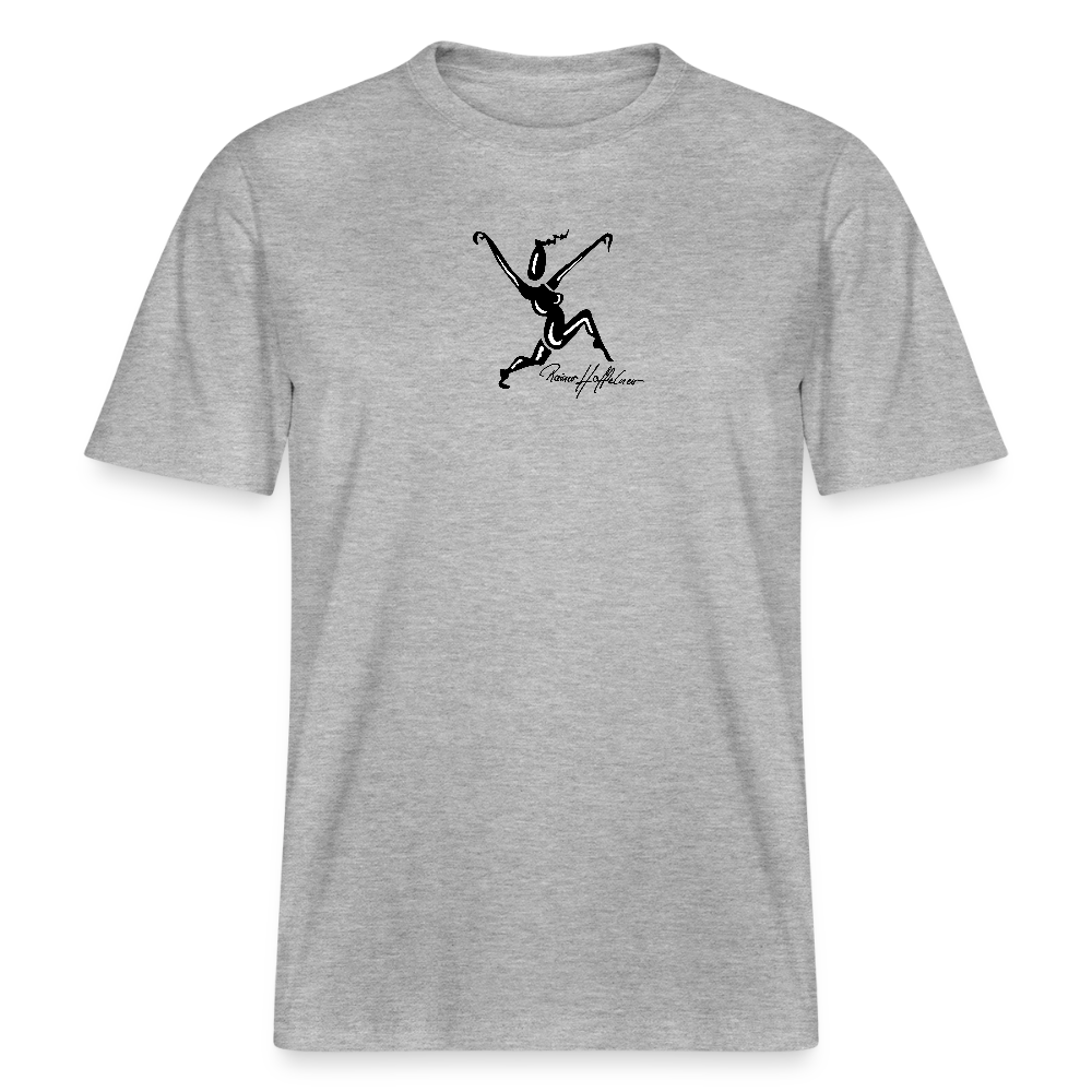 Unisex Bio-T-Shirt mit TUSCHEWEIBCHEN PRINT - Grau meliert