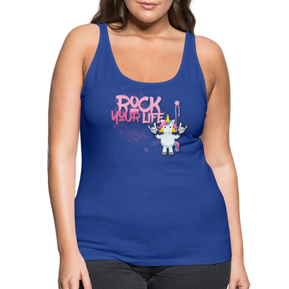 Frauen Premium Tank Top mit ROCK YOUR LIFE PRINT - Königsblau