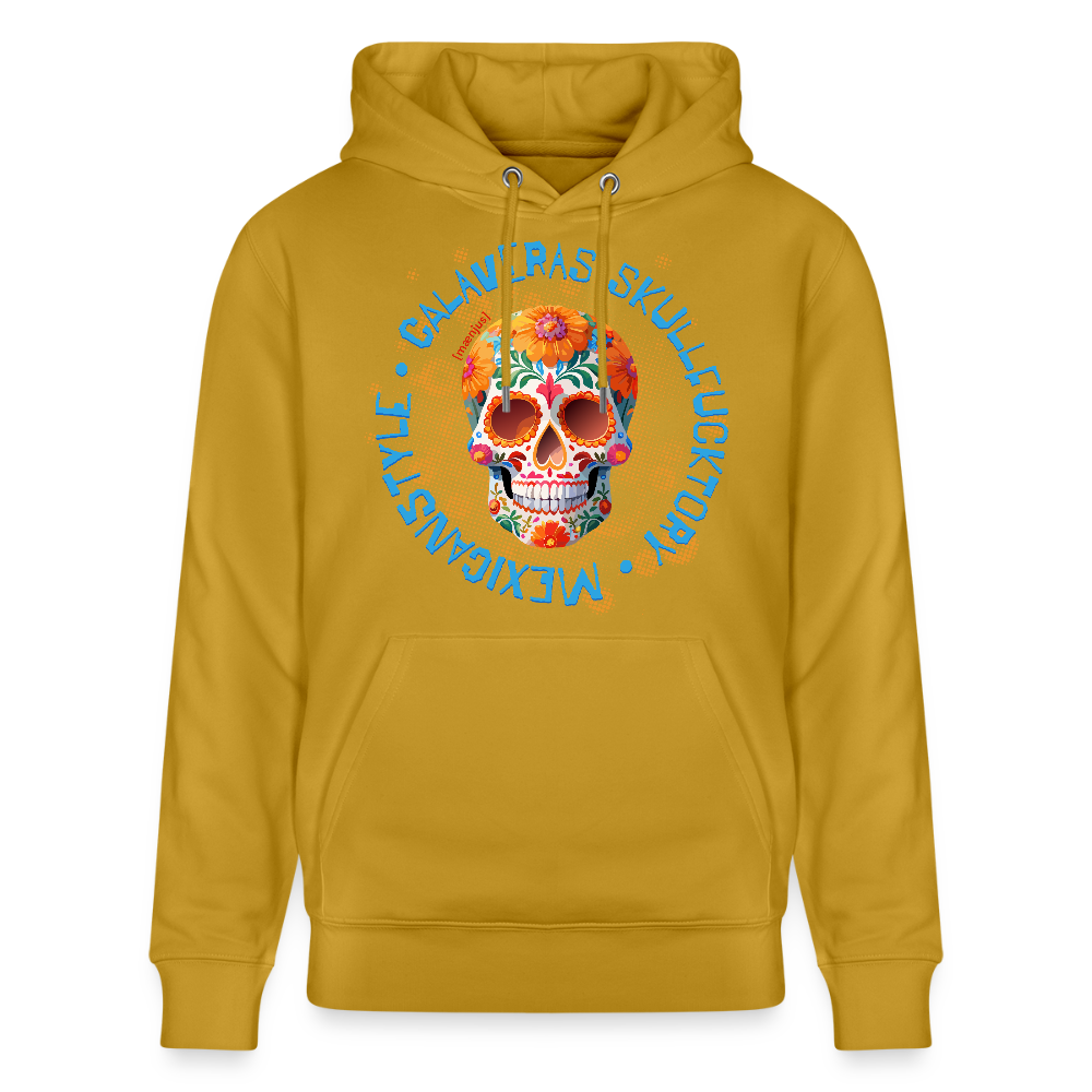 Unisex Hoodie mit CALAVERAS MEXICANSTYLE PRINT - Ocker