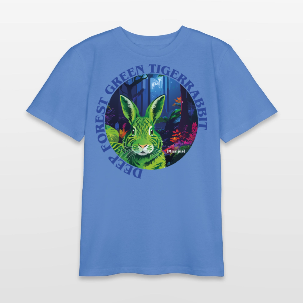 MNJS TEENS Bio T-Shirt mit DEEP FOREST GREEN TIGERRABBIT PRINT - Blau