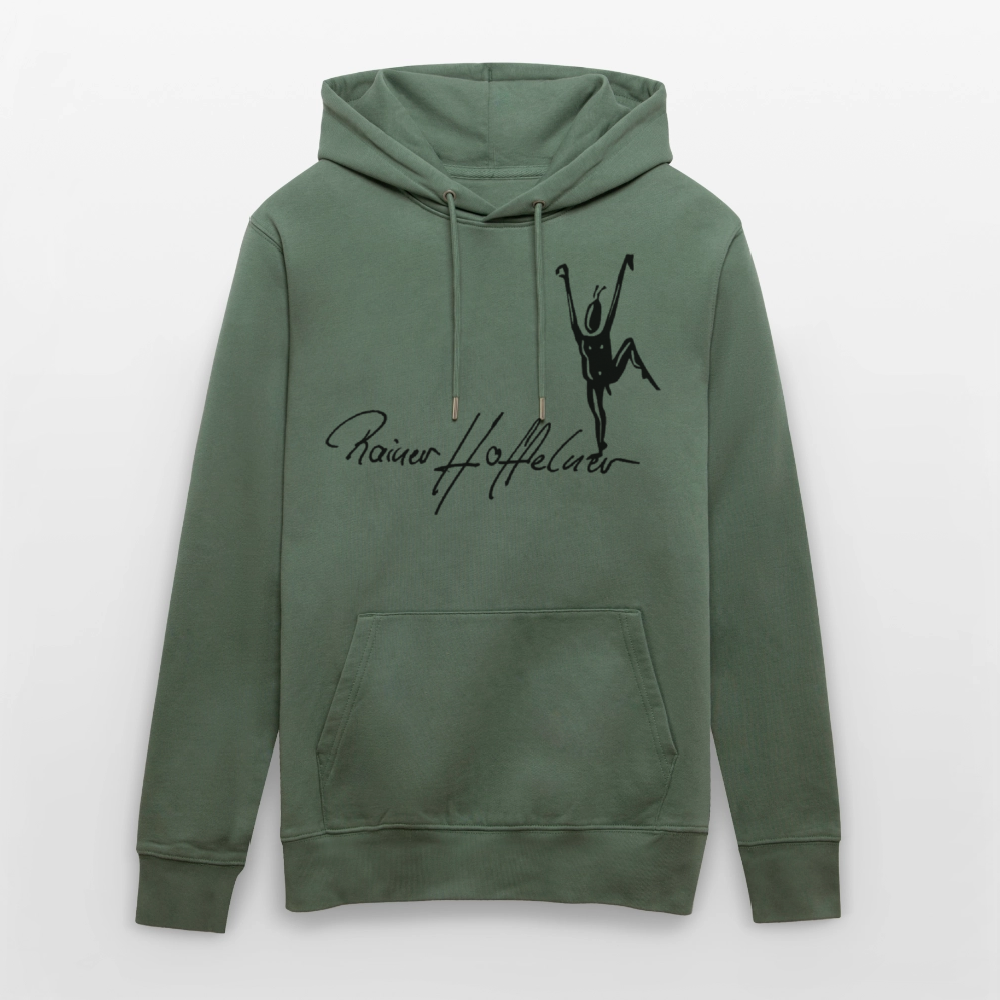 Unisex Bio-Hoodie mit TUSCHEMÄNNCHEN PRINT - Tanngrün