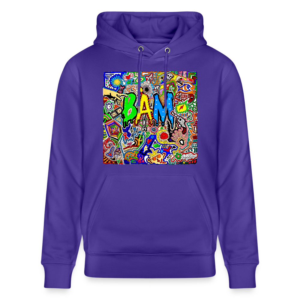 Unisex Bio-Hoodie mit BÄM PRINT - Purple Love